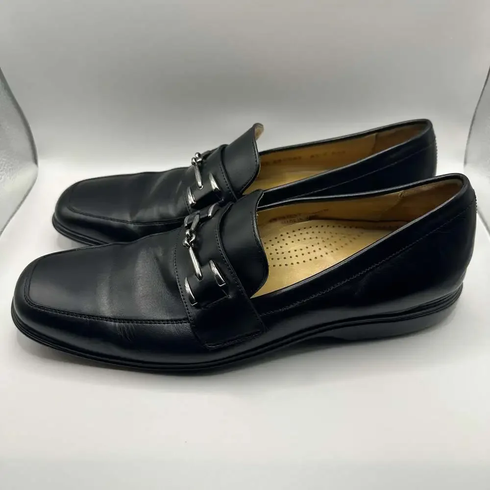Cole Haan Collection Men's Black Leather Horsebit Loafers Made in Italy Rare